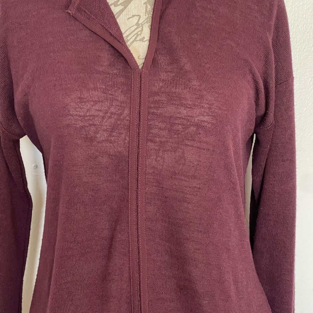 Sanctuary Hanna Blouse Split Neck Knit Top Size Medium Long Sleeve Dressy Boho - Picture 4 of 15